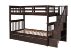 Dark Brown / Twin over Twin / Drawer