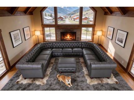 Chesterfield Vintage Style U - Shape Sectional