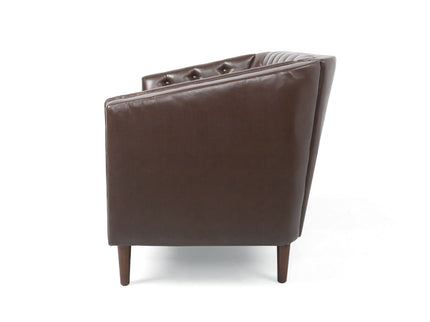 Sophisticated Loveseat With Diamond Stitched Detailing