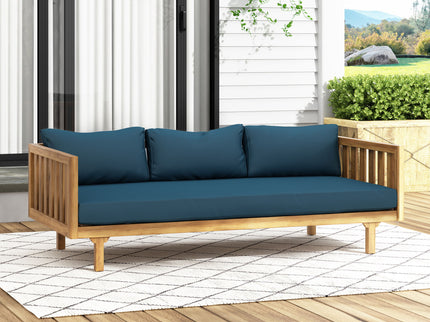 Claremont - 3 Seater Daybed Teak Acacia Wood Water Resistant Cushions