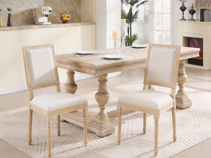 Dining Chairs With Upholstered Square Back (Set of 2)