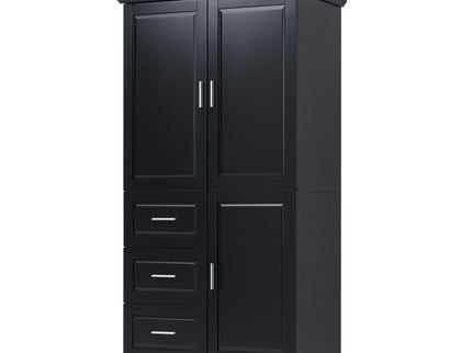 Tall And Wide Storage Cabinet With Doors, 3 Drawers