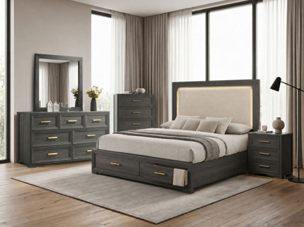 Colorado - Bedroom Set With Upholstered LED Headboard
