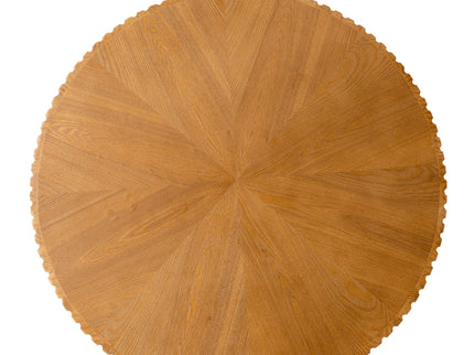 Round Retro Coffee With Solid Wood Legs