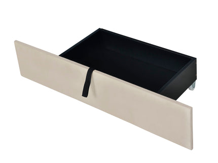 Platform UpholsteredBed With 2 Drawers And Twin Long Trundle