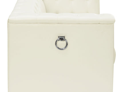 Earline - Upholstered Track Arm Loveseat - White