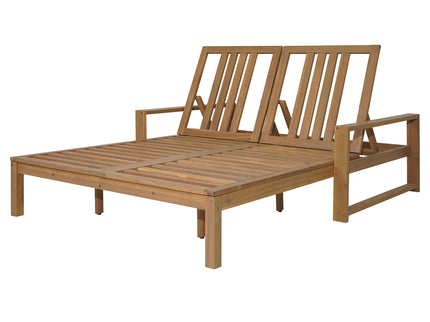 Outdoor Double Lounge Chair With 5 Position Adjustable Backrest
