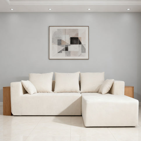 Modular Corner Sofa With Soft Fabric