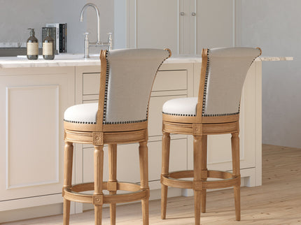Swivel Barstool With High-Back