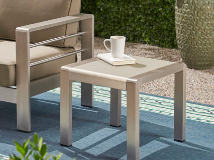 Cape Coral - Contemporary Side Table With Frosted Glass Top