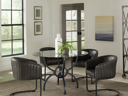Marina - Round Dining Table - Gunmetal