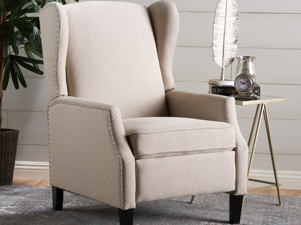 Westeros Wing Back Fabric Upholstered Recliner