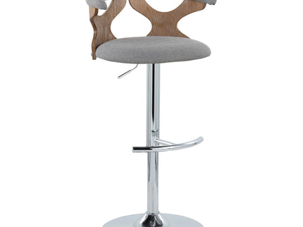 Gardenia - Contemporary Adjustable Barstool With Swivel / Rounded T Footrest (Set of 2)