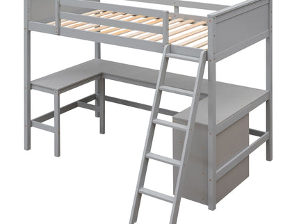 Loft Bed With Shelves With Desk