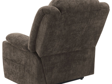 Beca - Upholstered Power Lift Recliner With Cupholders And USB Charging