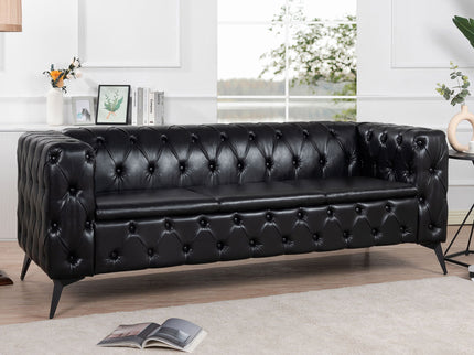 Square Arm Removable Cushion 3 Seater Sofa