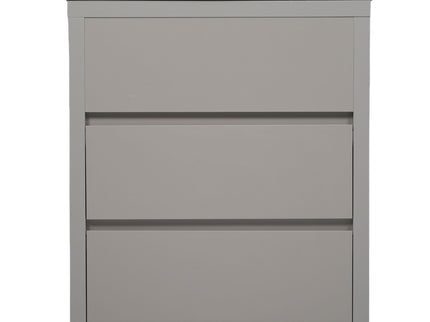 Freestanding Bathroom Vanity With Ceramic Sink, 2 Full Extension Drawers