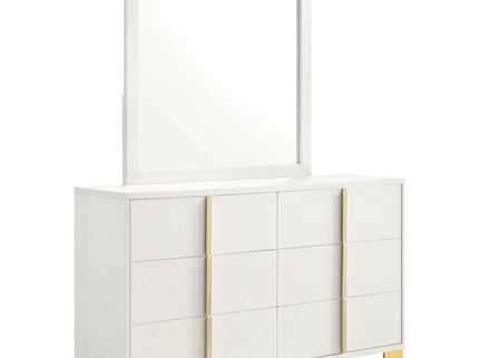 6 Drawer Dresser With Mirror - White