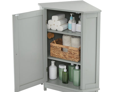 Bathroom Cabinet Triangle Corner Storage Cabinet With Adjustable Shelf Modern Style