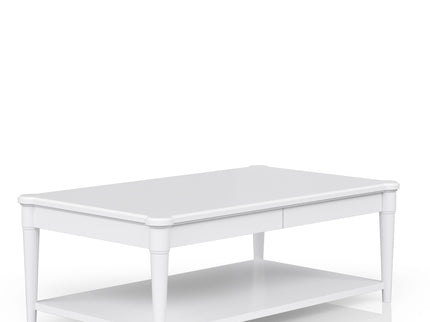 Cocktail Table With Two Storage Drawers And Casters