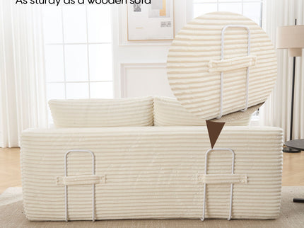 Convertible Loveseat Sofa Bed With Memory Foam & Steel Frame