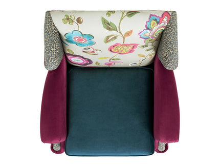 Anya - Wingback Accent Arm Chair - Blue