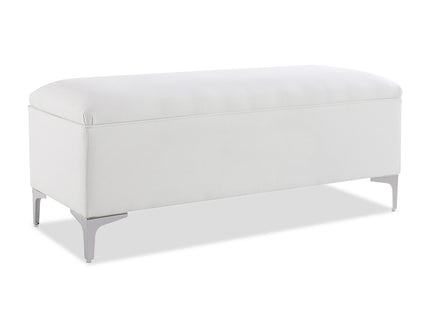 Madelyn - Modern Storage Bench - Bright White Dye