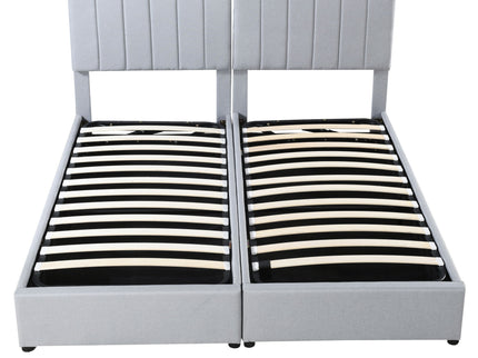 Upholstered Platform Bed With A Hydraulic Storage System
