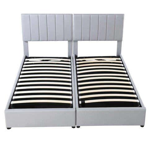 Upholstered Platform Bed With A Hydraulic Storage System
