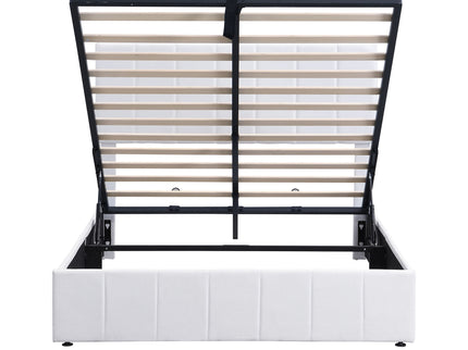 Elegant Upholstered Platform Bed With Hydraulic Storage System