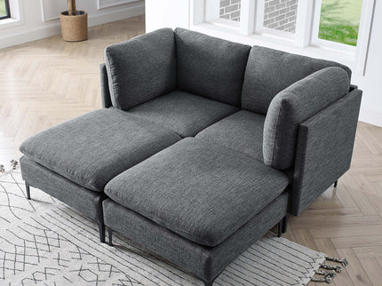 Upholstered Modular Sectional & Tall Legs