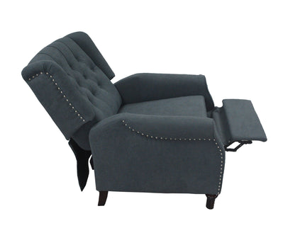 New Design Classic Waterproof Fabric Living Room Pull Button Sofa, High Back Manual Recliner Chair Cinema Home Theatre Cozy Recliner Sofa - Dark Gray