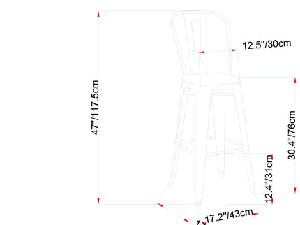 Fletcher - Handcrafted Metal Stool (Set of 2)