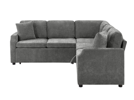 Modern L Shaped Sectional Sofa Bed With Hidden Storage Upholstery