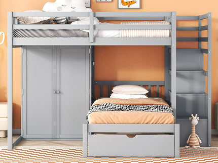 Bunk Bed With Wardrobe, Drawers