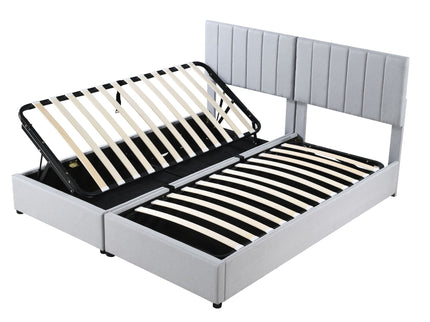 Upholstered Platform Bed With A Hydraulic Storage System