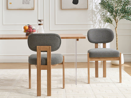 Dining Chairs With Ergonomic Backrest And Adjustable Feet (Set of 2)