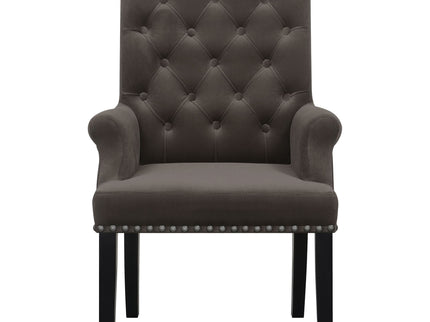 Norwich - Dining Arm Chair With Button Tufting And Rolled Top