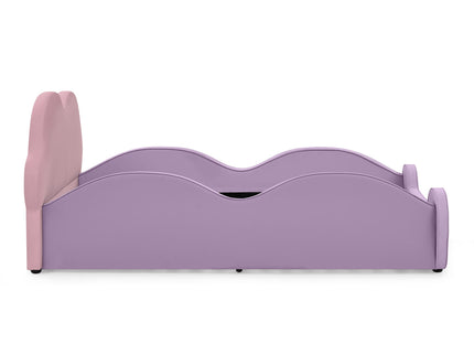 Cute Cloud Shape Bed With Guardrails Cartoon Design, Storage Pocket