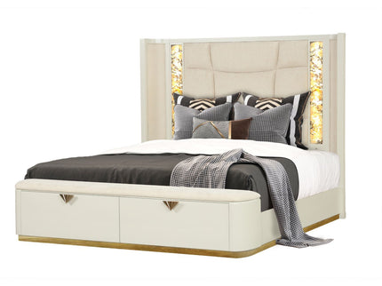 La Pierre - Modern Bedroom Set With Upholstered LED Bed