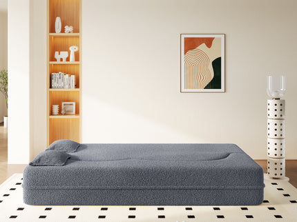 Modern Floor Sofa With 2 Pillows, Twin Size For Living Room