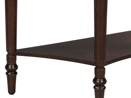 Half Moon Console Table With Drawer & Shelf