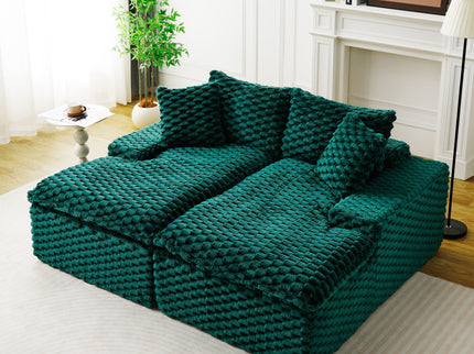 Double Chaise Lounge With Full Compressed Sponge