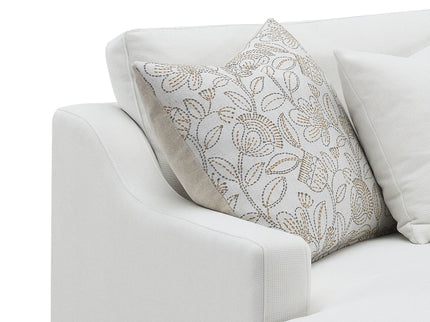 Valiant - Chenille Sectional Sofa With 4 Pillows - Ivory
