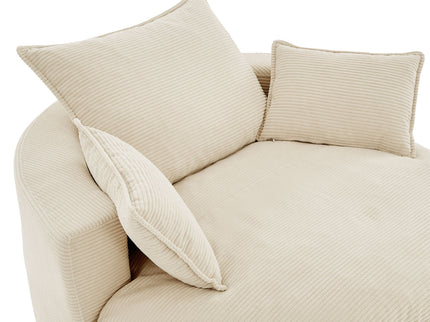 360° Swivel Accent Barrel Chair With Dual Layer Cushion And 3 Removable Pillows