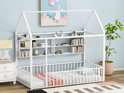 House Frame With Fence And Shelves