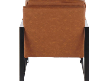 Franklin - Contemporary Arm Chair - Black / Camel