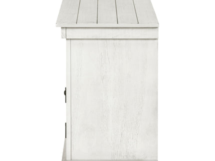 Castleton - TV Stand Media Console With Open Shelves And Storage Compartments - Antique White