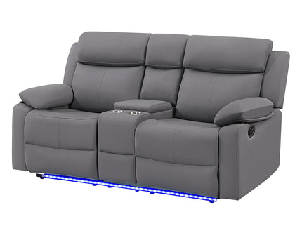 Blanche - Console Reclining Loveseat With LED Lights And Speakers
