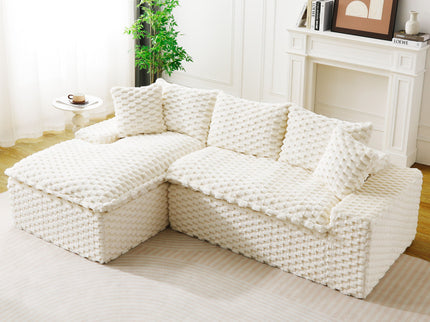 Modular Sofa, Convertible Twin Seat With Chaise Lounge